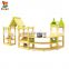 Daycare Furniture Big Toy Cabinet with Library Bookcase