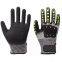 Anti Cut Vibration Resistant HPPE Liner Nitrile Sandy Coated TPR Impact Gloves for Oilfield