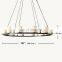 Copper Industrial Style Glass Lampshade Chandelier Ceiling Light Fixture For Living Dining Room Bedroom Kitchen Island Foyer