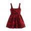 Spring new dress, women's print, slim fit, slimming and casual suspender design, niche and versatile