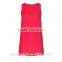 New t shirt design with high quality red color longline Women's shirt OEM manufactuer TS069