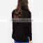 Ladies Black High Neck Sweatshirt Woolen Sweater Designs For Ladies