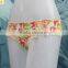 2016 hot cotton printed colorful flower lace brief panty
