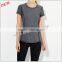 Polyester Spandex Wholesale Woman Sports Yoga Wear Fashion Fitness Gym T-Shirt
