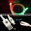 Passerby 7 colors Colorful USB Power cable wire with mini usb pin cable for mobile and powerbank