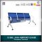 2016 durable bus station blue 3-seater waiting chair