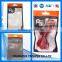 plastic zipper bags/mylar three side seal bags aluminum foil mobile phone earphone packaging