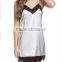 Womens Lace & Satin Slip Sleepwear Backless Silk Chemise Nightgown