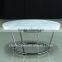 round glass top stainless steel coffee table CT-075