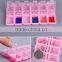 Japanses Style Mini Nail Art Storage Box 12Pots Fashion Acrylic Jewelry Box Tool