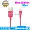 colorful flat 1M micro usb data cable, Micro USB Cable for Samsung charge