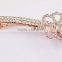 fashionable butterfly shape alloy crystal plastic pearls barrette