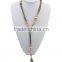 Fashion bronze multilayer chain bali tassel necklace wholesale