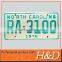 Popular Customized Vehicle Serial Aluminum Embossed Number Plate