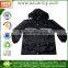 With PVC coating 100% polyester black reflective safety raincoat