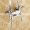 brass square hard tube shower mixer set/wall mounted bath shower faucet