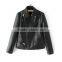 2015 Hot customized lady's fashion PU jacket leather jacket for women