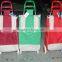 Foldable shopping trolley bag on wheels with seat,folding trolley cart
