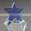 Wholesale clear custom first class glass medal crystal color glass trophy star trophies