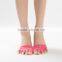 dancing yoga hand knit five toe half sock cotton half foot socks