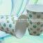 Custom cute pattern printed paper cups with lid for coffee beverage