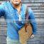 Custom waxed canvas tote bag leather strap