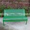 Powder coated metal park bench seat