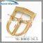 Fancy acid gold plated triple bar window buckle for handbag leather belt