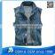 Hot Sale Button Down Distressed Vest Mens Denim Vest