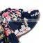 wholesale navy pink flowery romper children's boutique clothing newborn baby clothes
