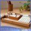 Bamboo office desk organizer Bamboo note paper box/note holder