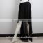 latest skirt design pictures wholesale clothing front open sexy black chiffon maxi skirt