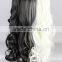 Synthetic Half and half color wig with kinky Ponytail Anime Lolita Wigs N478