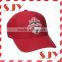 Red Cotton Twill Cheap custom logo baseball hat no minimun