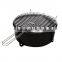 Portable folding charcoal grill bbq set with cooler bag