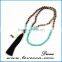 Fashion Japan Seed beads necklace, double layer pendant with tassel long chain