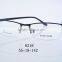 2016 New stylish woman metal optical frame half rimless 8218