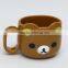 DIY cup Plastic Cartoon bear cup