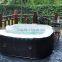 Portable cheapest inflatable spa pool square tub with high quality spa heater