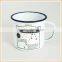 New design of promotion item Personalised Enamel Blackboard coffee Mug by SOPHIA VICTORIA JOY in stockage