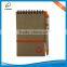 Eco-friendly kraft paper cover mini notebook with pen