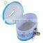 Tinplate oval Tin Kids saving box with lock and key for kids