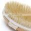 cy298 Removable Body Brush Natural Boar Bristles Long BeechwoodHandle Bath Shower Brushes Great Back Scrubber Dry Skin Brush