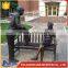 park decoration casting bronze bench with man and woman statue NTBH-S809X
