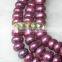 8-9mm button shape lavender freshwater pearl bracelet
