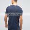 2016 High Quality Custom Plus Size Short Sleeve Crew Neck Navy Mens Cotton Elastane Skinny Fitness Casual Plain solid T-Shirt