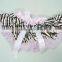 wholesale girls zebra pettiskirt with hot pink chiffon and bowknot,girls fashion tutu skirt