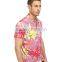 Latest design sublimated full summer flower printed polo shirt 100% polyester polo shirt