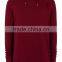 Custom Design Plain Extreme Ripped Oversized Longline Distressed Classic Fit Hoodie Burgundy Split Sides