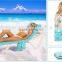 High quality cotton lounger beach towel